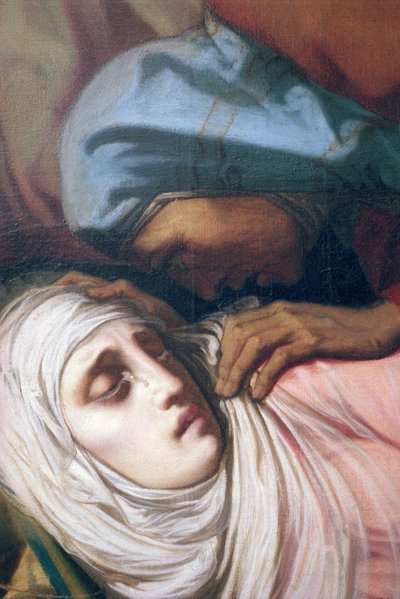 Virgin Mary at the Foot of the Cross, 1847 (detail) by Henri Lehmann